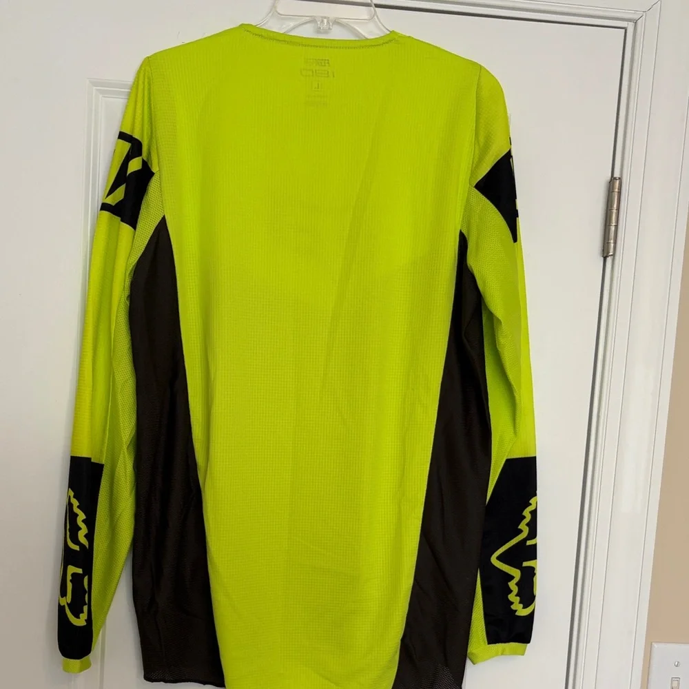 Fox Racing Neon Yellow and Charcoal Jersey Large - Picture 4 of 8